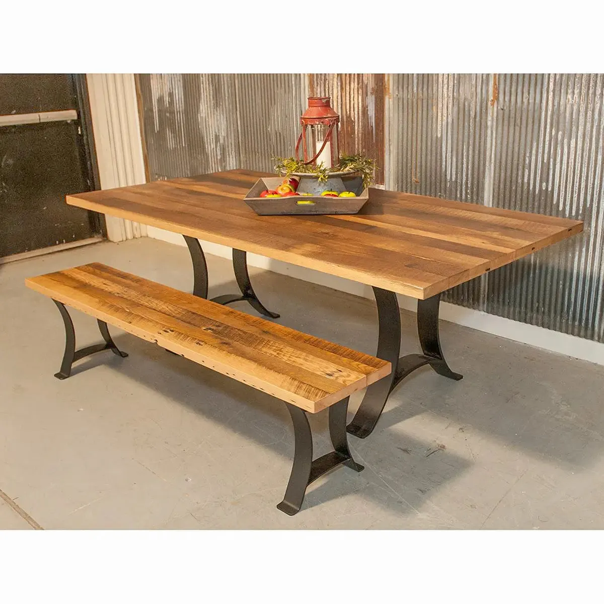 Boone Wood and Steel Dining Table