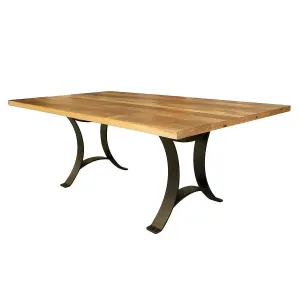 Boone Wood and Steel Dining Table