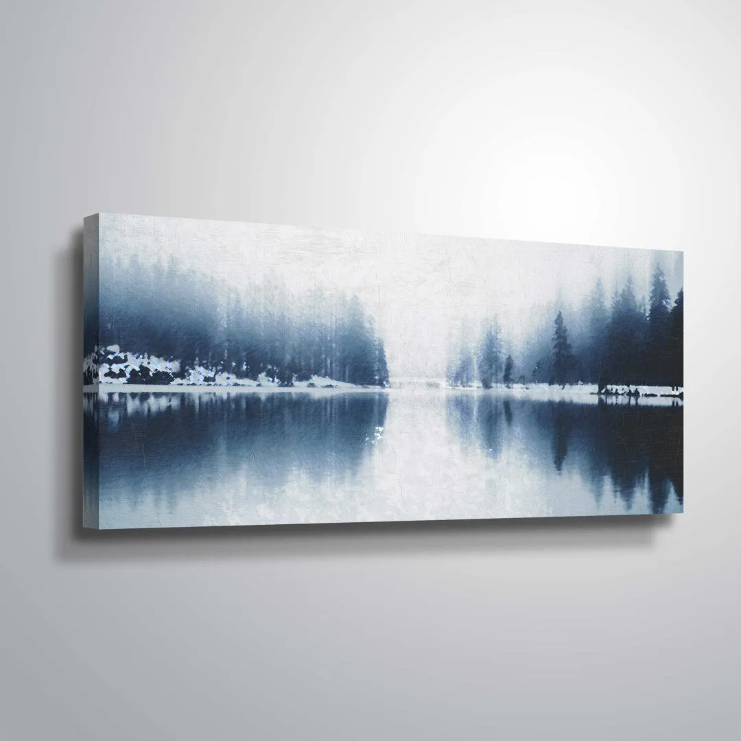 Bowstring Lake Minnesota - Print on Canvas Union Rustic Size: 18" H x 36" W x 2" D Format: Wrapped Canvas