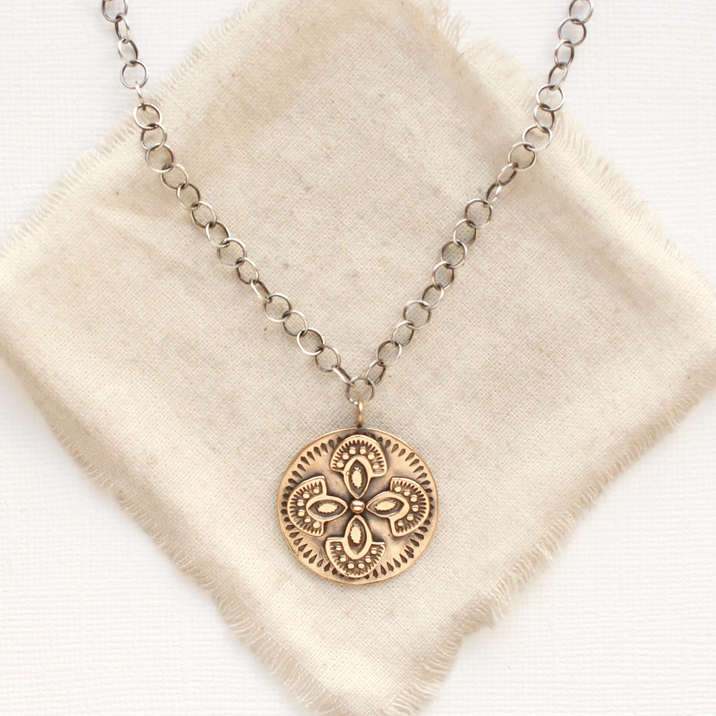 Bronze Wanderer Medallion Necklace