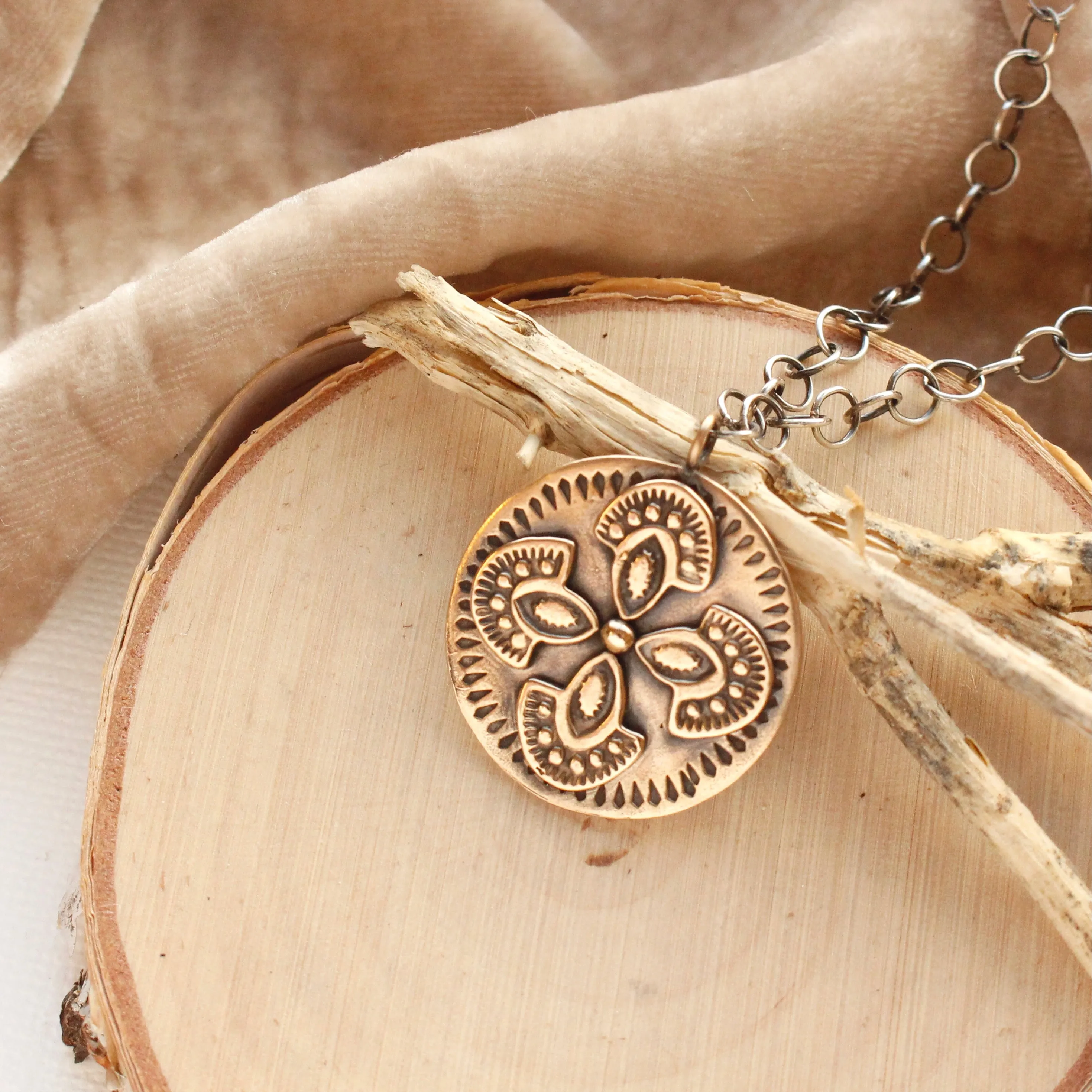 Bronze Wanderer Medallion Necklace