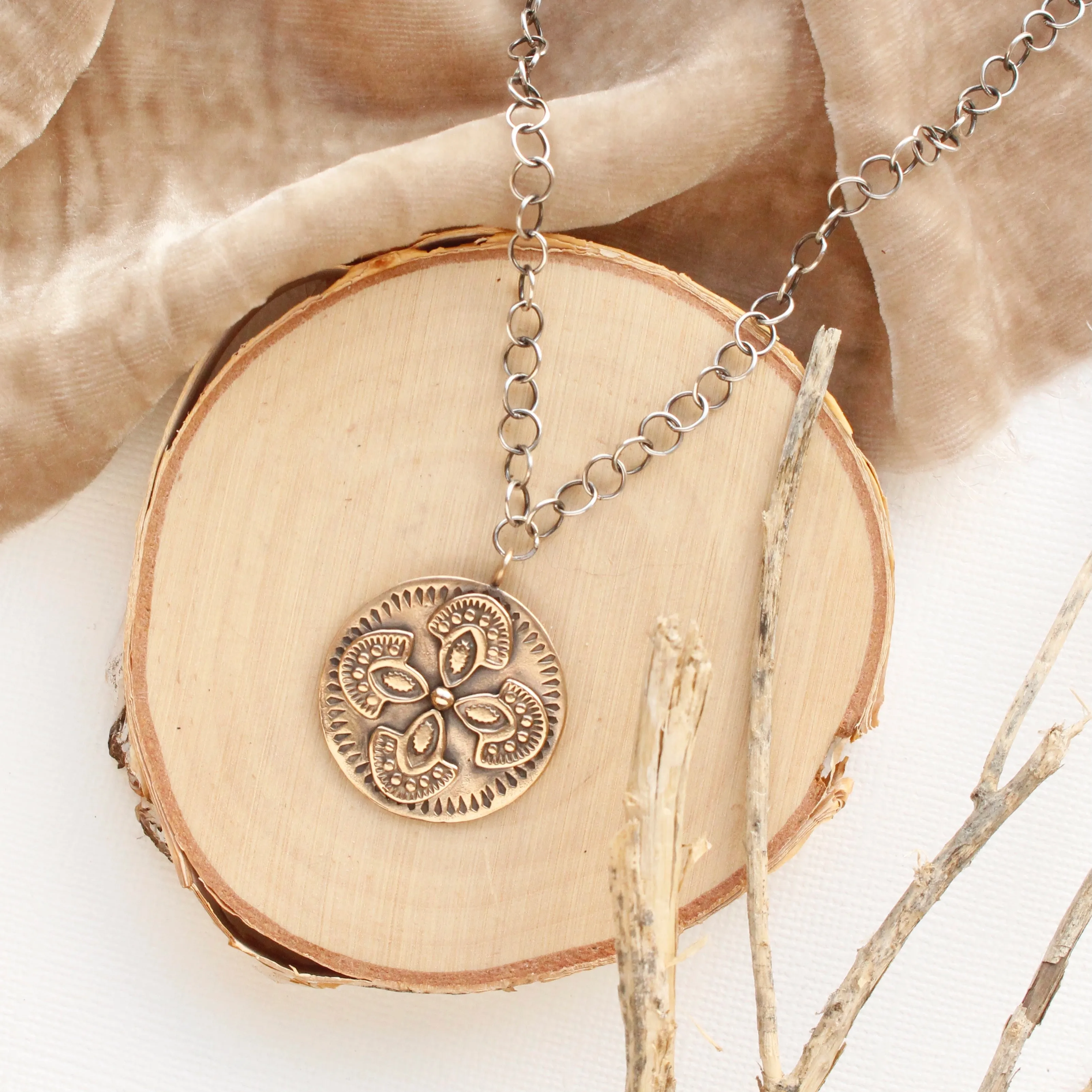 Bronze Wanderer Medallion Necklace