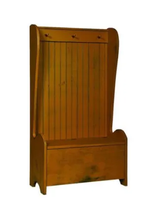 BUCKET CHEST with STORAGE BENCH and COAT RACK Amish Country Hallway Furniture