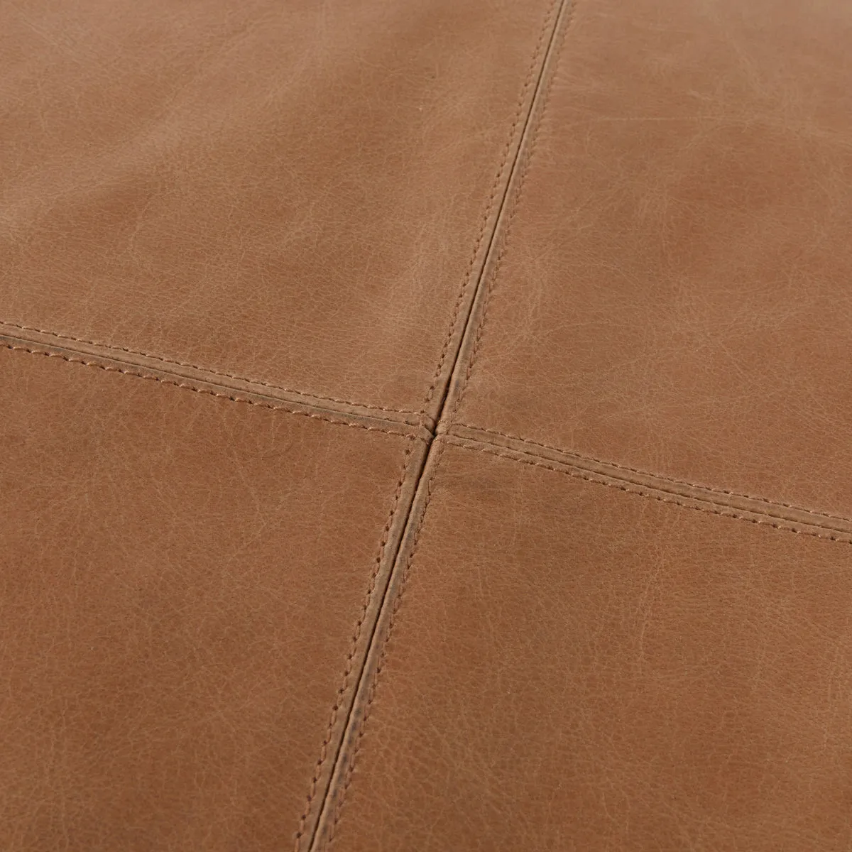 Calvin Leather Rectangle Stool