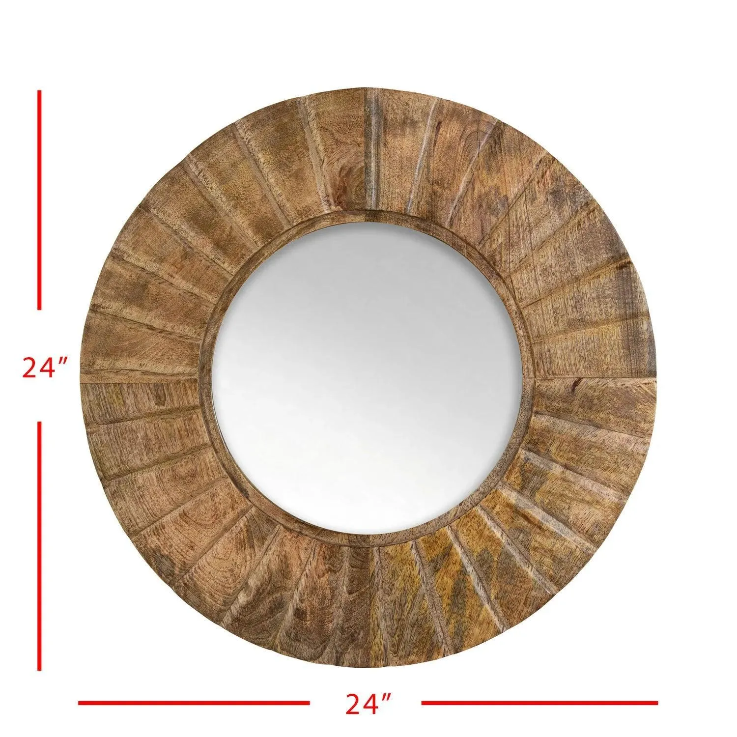 Carved Mango Wood Mirror