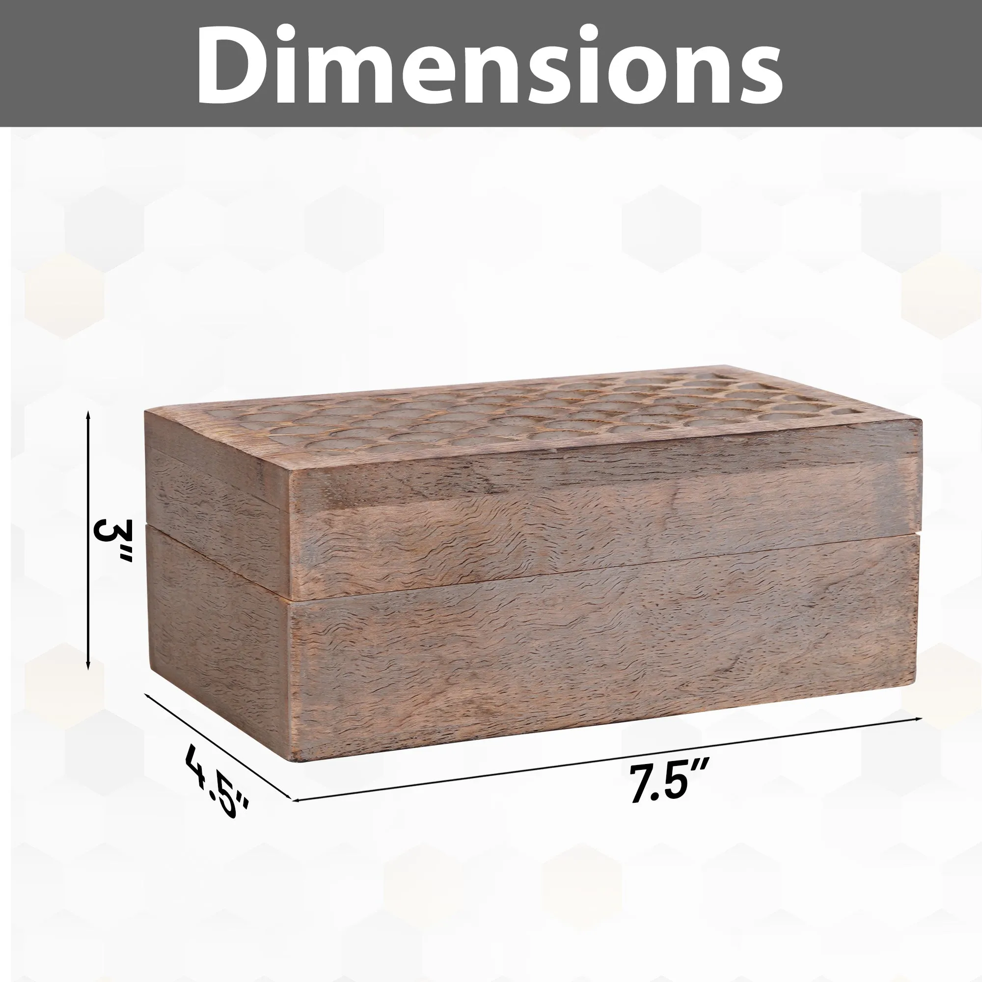 Carved Scallop Boxes in Light Burnt over Grey