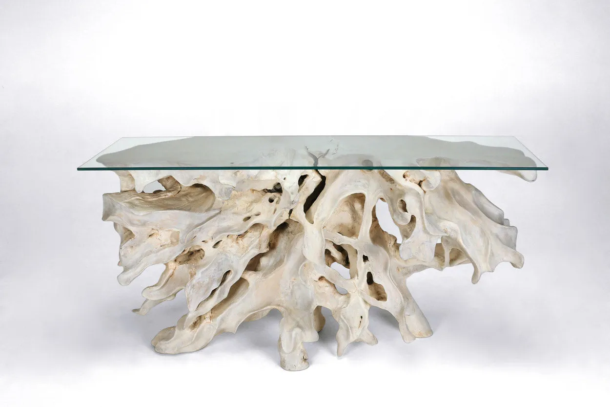 Carved Teak Root Console B
