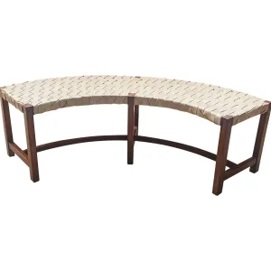 Casa Bonita Modern Rustic Paracas Curved Bench