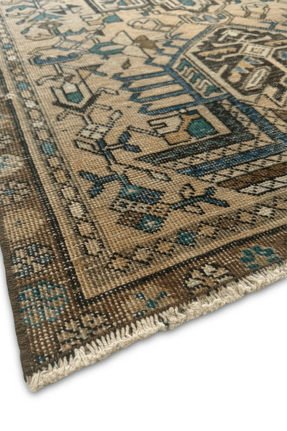 'Cedar' Vintage Persian Runner- 3'5.5" x 14'1.5"