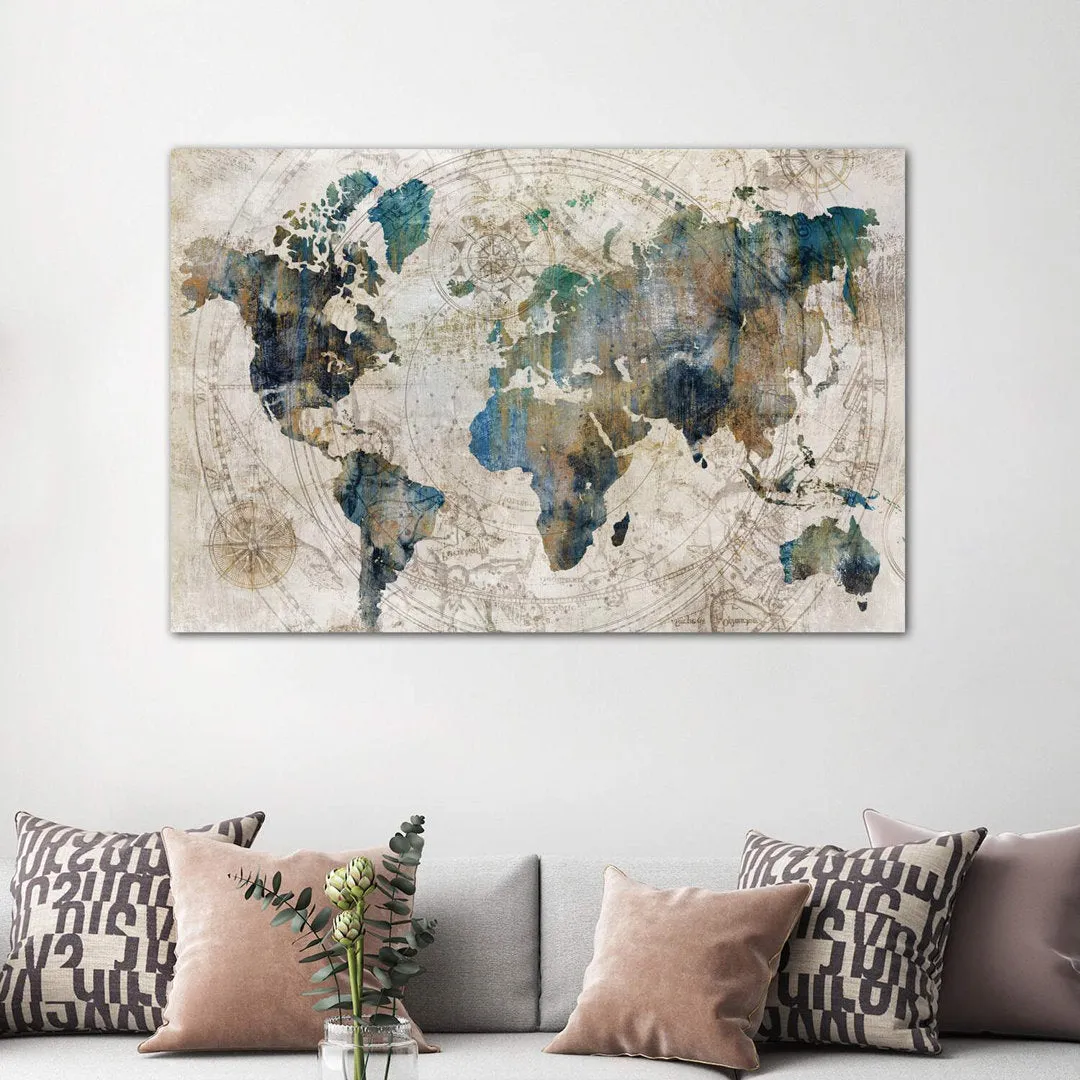 Celestial Map by Isabelle Z - Painting Print The Twillery Co.® Size: 40" H x 60" W x 1.5" D Format: Wrapped Canvas
