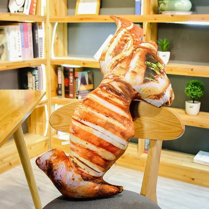 Chicken Leg and Fried Rice Noodles Plush Pillow 120CM