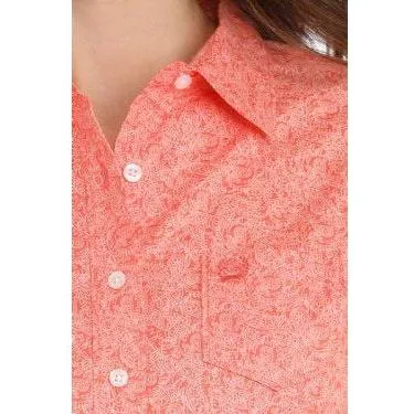 Cinch Ladies Western Shirt, Button Down - Coral MSW9164241