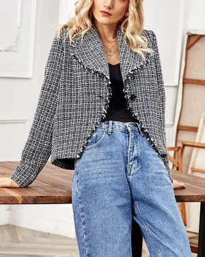 City To City Cropped Tweed Coat