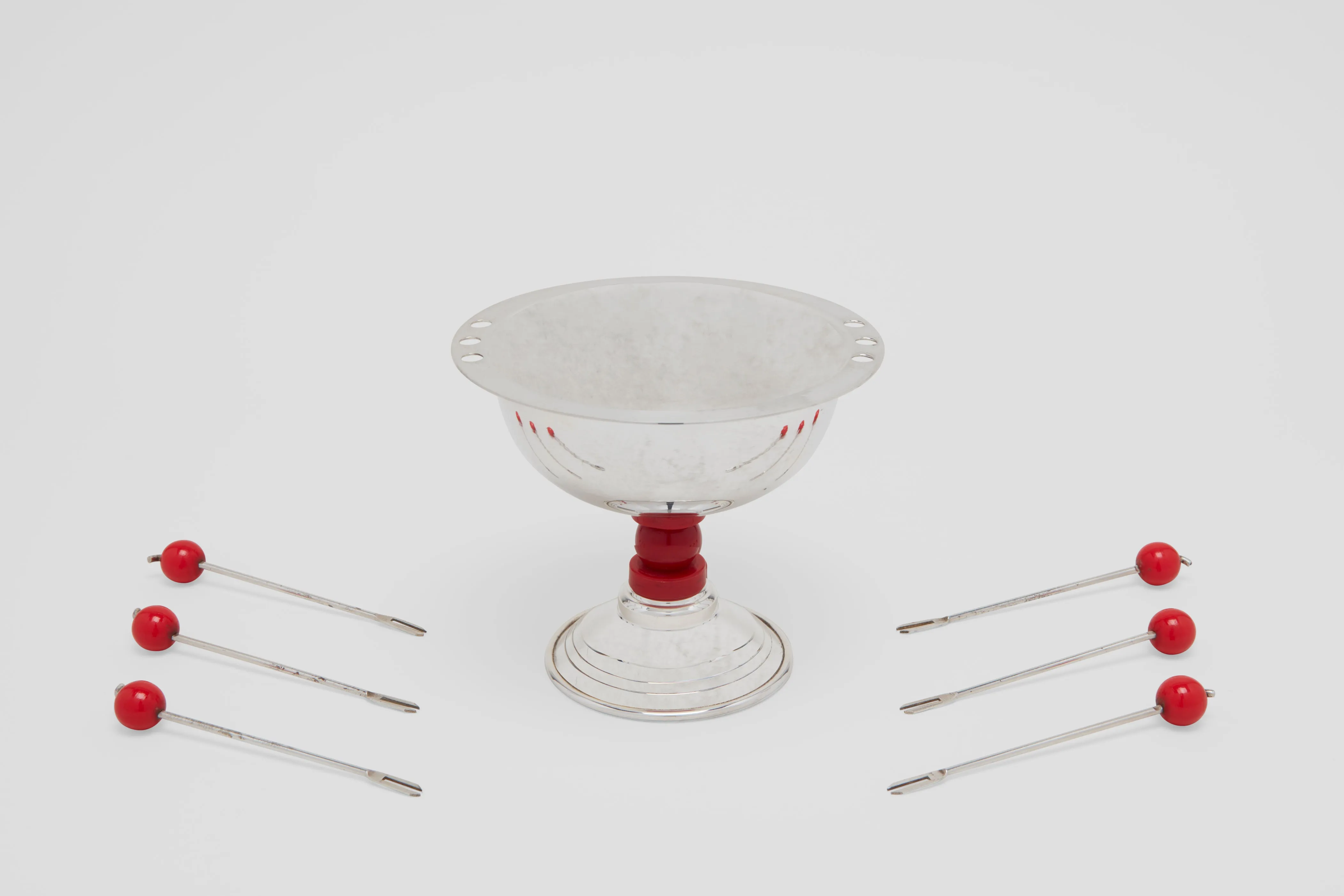 Cocktail Pick Stand with Cherry Picks