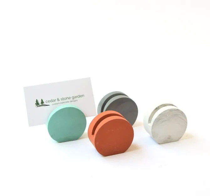 Concrete Business Card Holder - Business Card Holder for Desk - Square Business Card Holder - Desk Organizer - Minimalist - Modern - Cement
