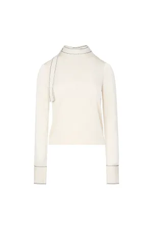 CONTRAST STITCHING ROUND-NECK KNITWEAR