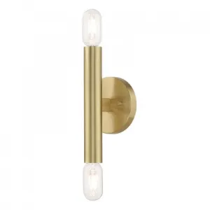 Copenhagen 2 Lt Satin Brass ADA Wall Sconce