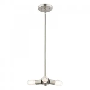 COPENHAGEN 3 LIGHT MINI CHANDELIER, BRUSHED NICKEL