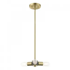 COPENHAGEN 3 LIGHT MINI CHANDELIER, SATIN BRASS