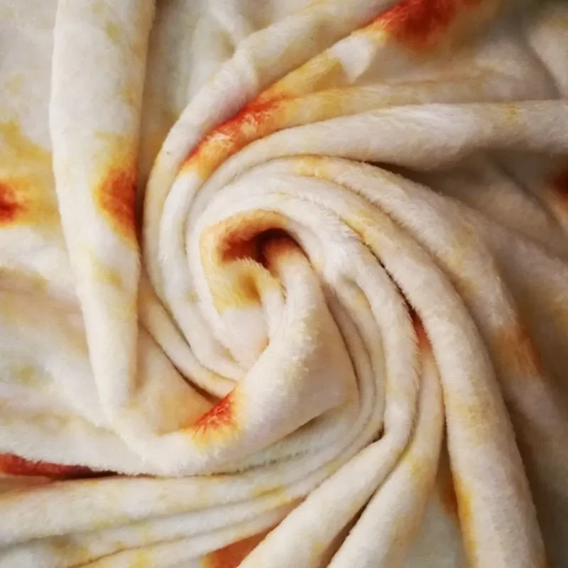 Corn Tortilla Pizza Round Fleece Winter Throw Blanket
