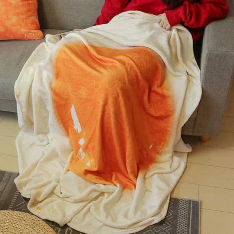 Corn Tortilla Pizza Round Fleece Winter Throw Blanket