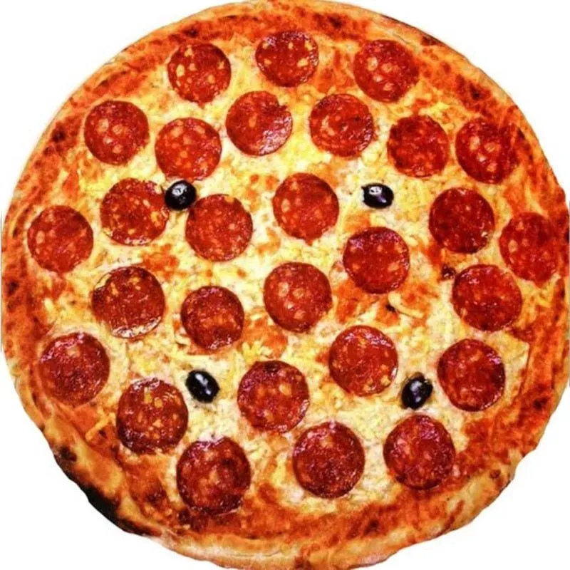 Corn Tortilla Pizza Round Fleece Winter Throw Blanket