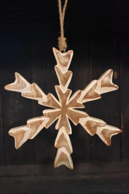 Criss Crossed Snowflake Ornament 8in