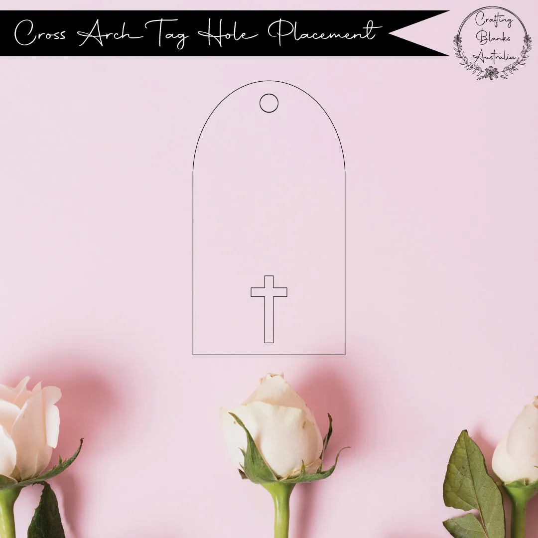 Cross • Arch Blank Tag • 50mm x 90mm