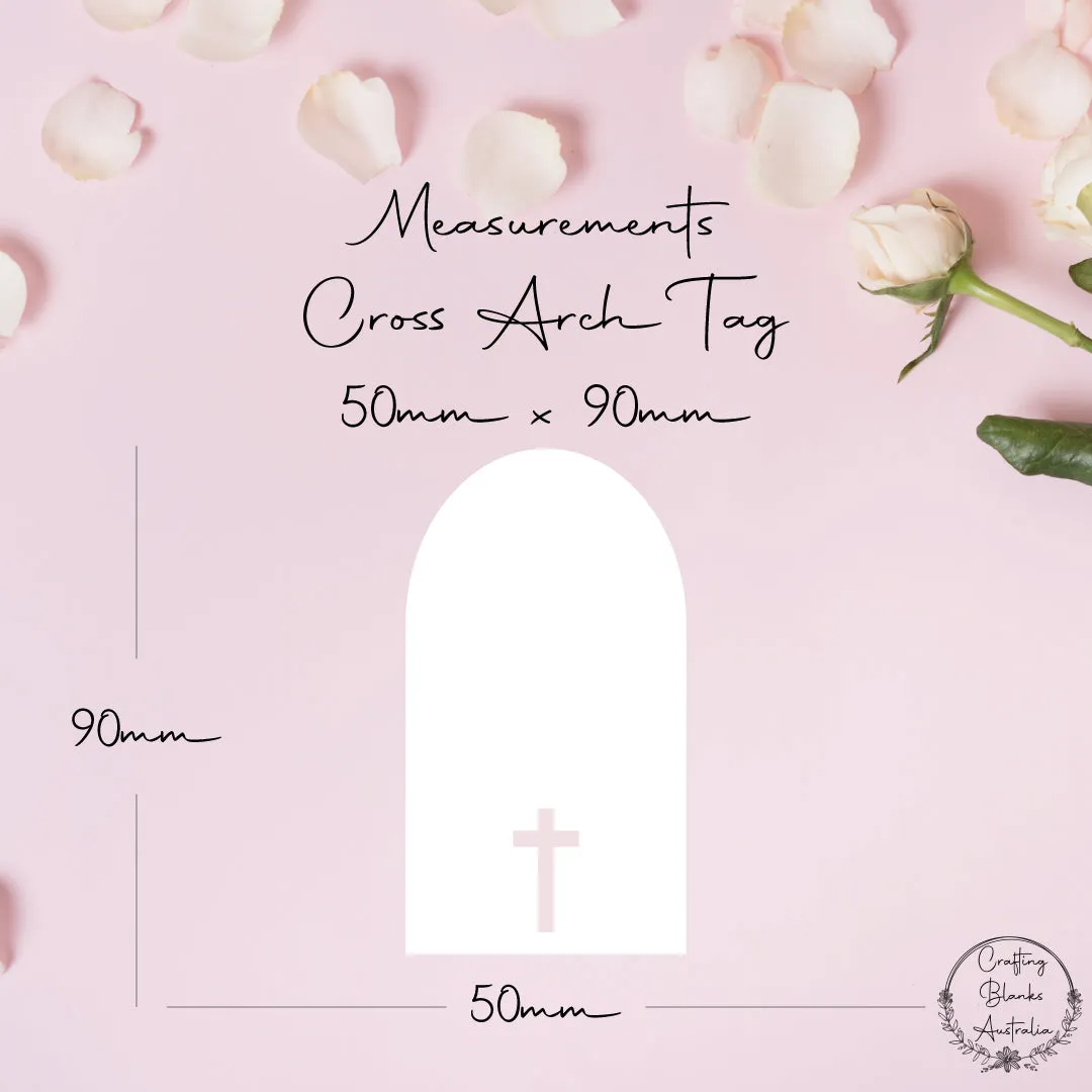 Cross • Arch Blank Tag • 50mm x 90mm