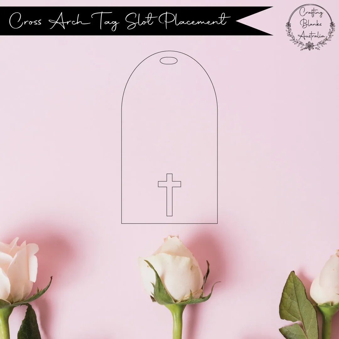 Cross • Arch Blank Tag • 50mm x 90mm