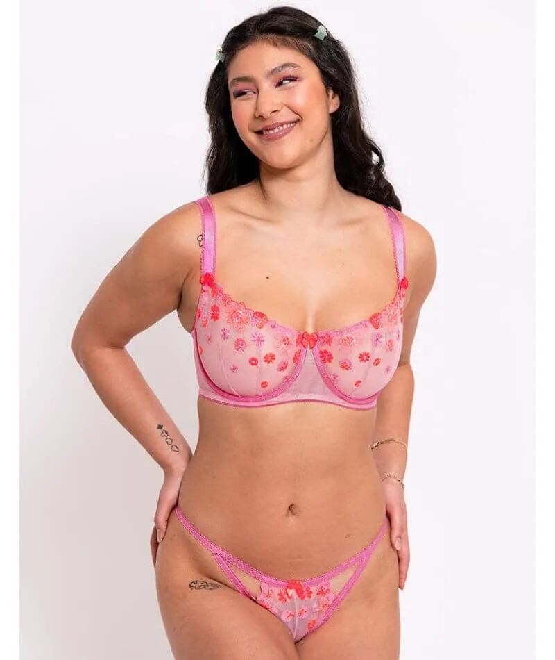 Curvy Kate Strawberry Crush Balcony Bra - Pink Multi