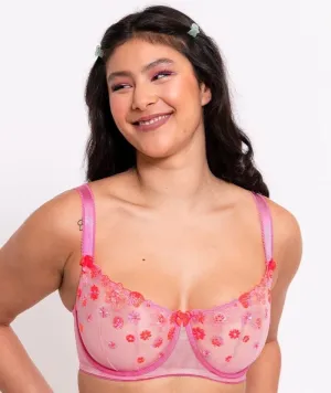 Curvy Kate Strawberry Crush Balcony Bra - Pink Multi