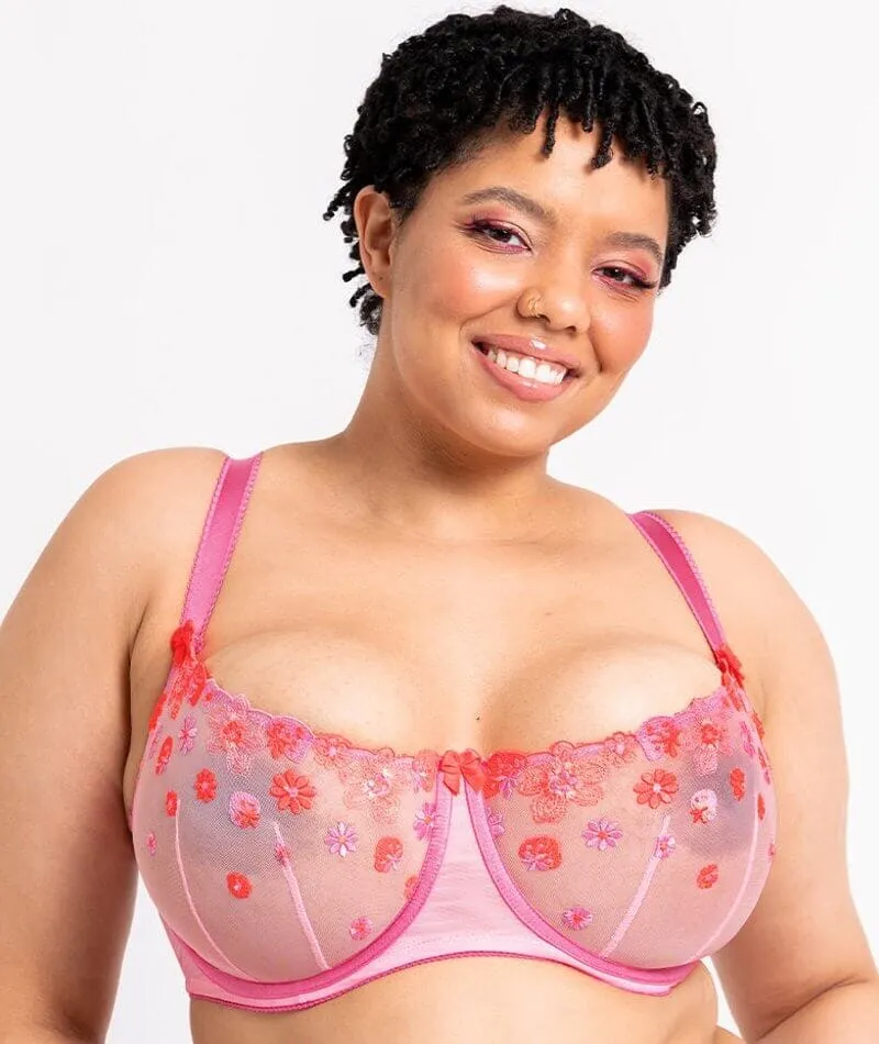 Curvy Kate Strawberry Crush Balcony Bra - Pink Multi