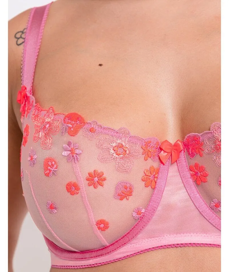 Curvy Kate Strawberry Crush Balcony Bra - Pink Multi