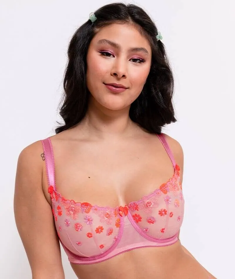 Curvy Kate Strawberry Crush Balcony Bra - Pink Multi
