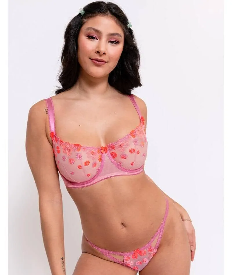 Curvy Kate Strawberry Crush Balcony Bra - Pink Multi