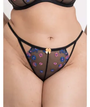 Curvy Kate Strawberry Crush Brazilian Brief - Black Multi