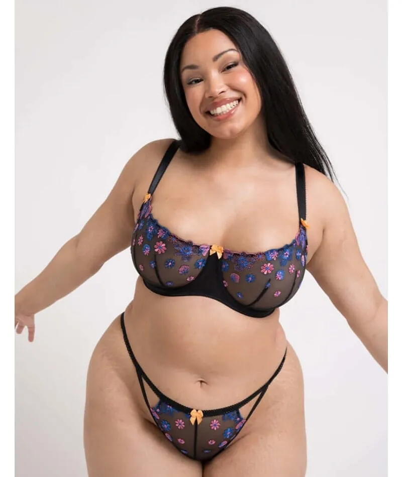 Curvy Kate Strawberry Crush Brazilian Brief - Black Multi