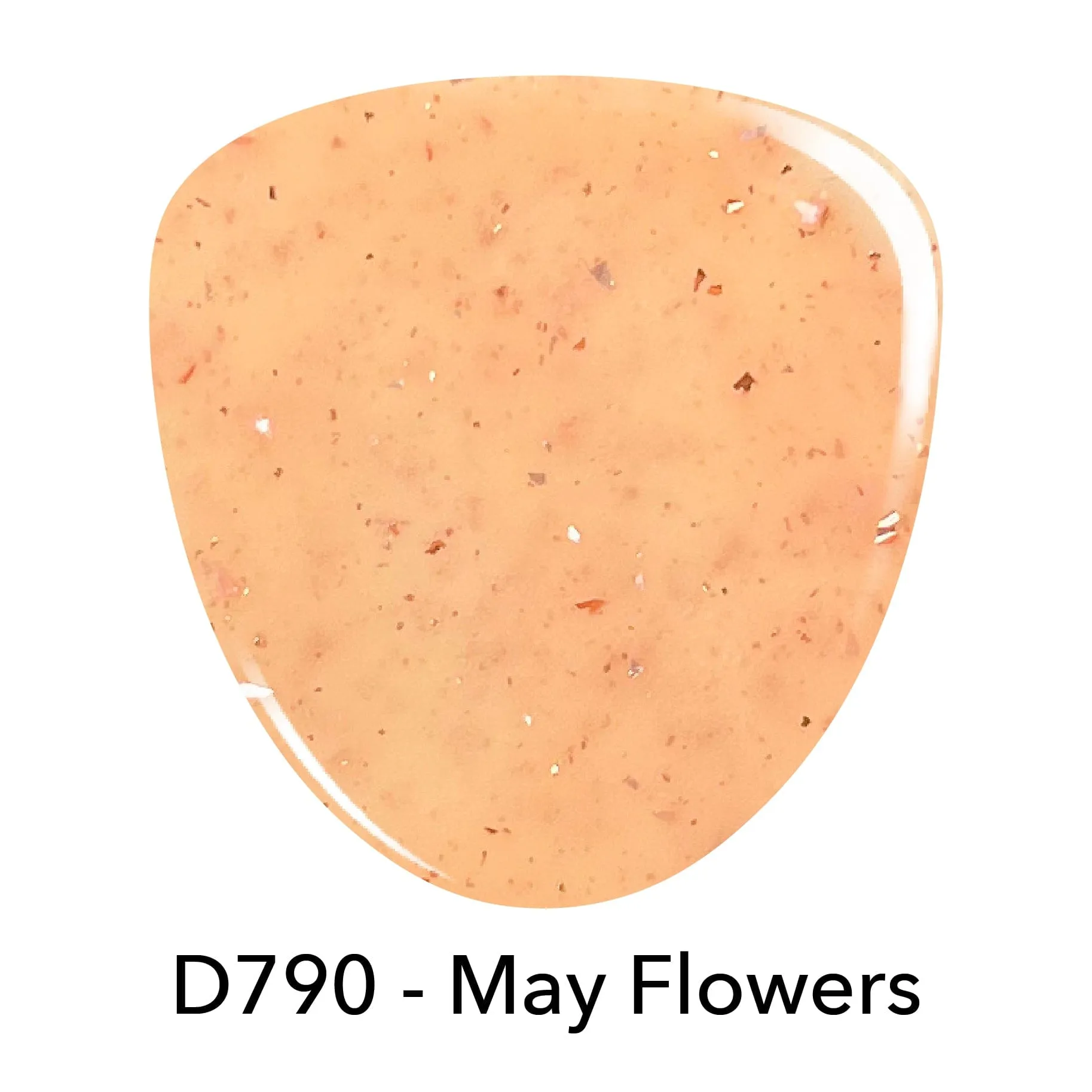 D790 May Flowers Peach Flake Dip Powder