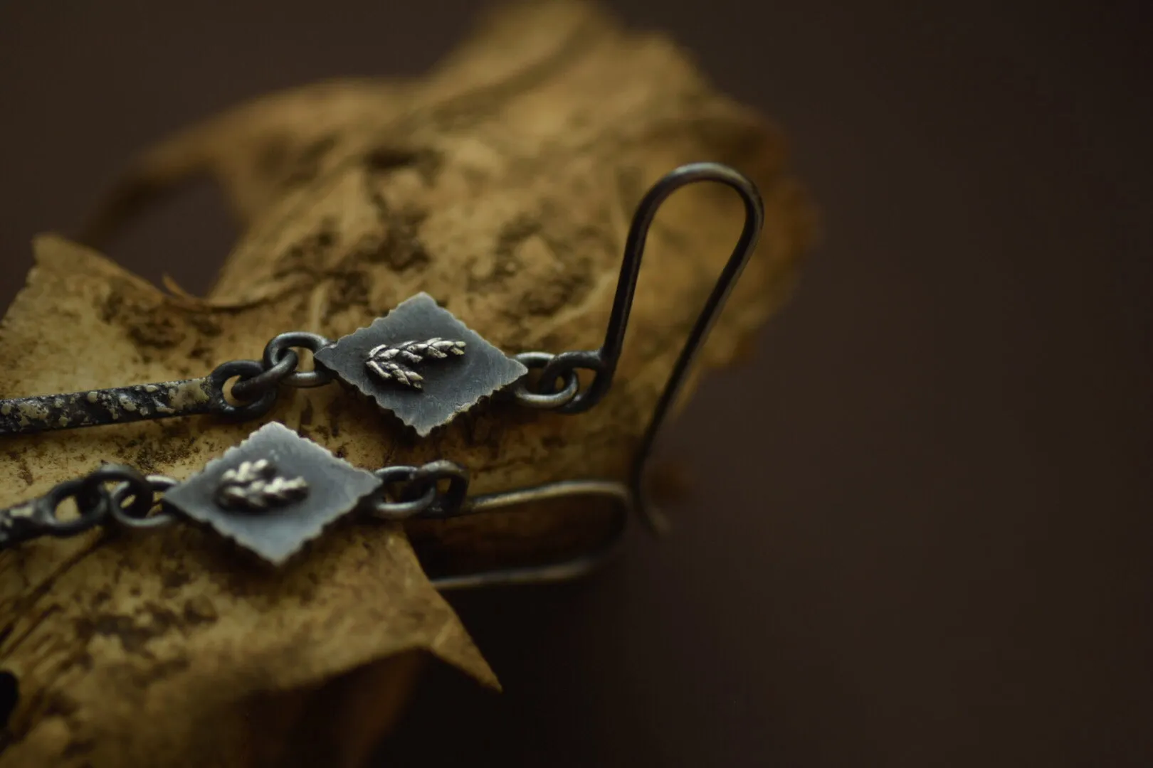 Diamond Fern Sprig Dangles