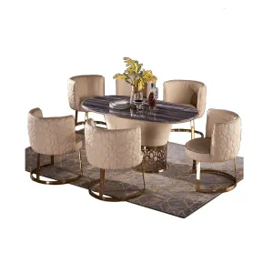 dining table set comedor sillas de comedor стол обеденный mesa comedor muebles de madera mesa   6 chairs marble stainless steel