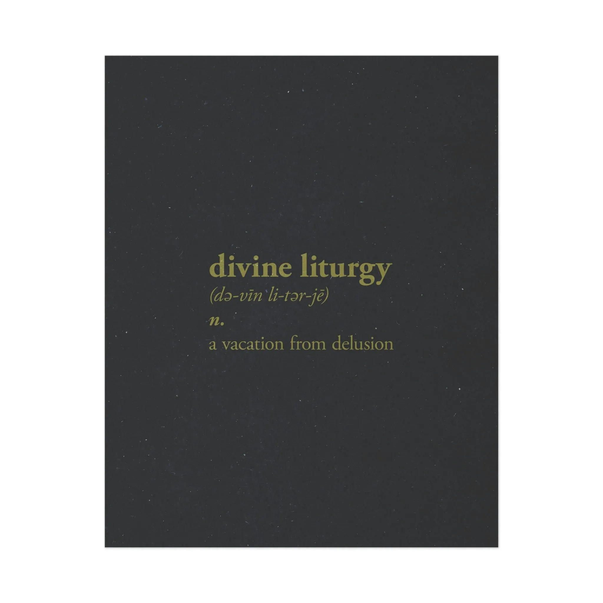 Divine Liturgy Definition No. 1 | Orthodox Christian Art Poster
