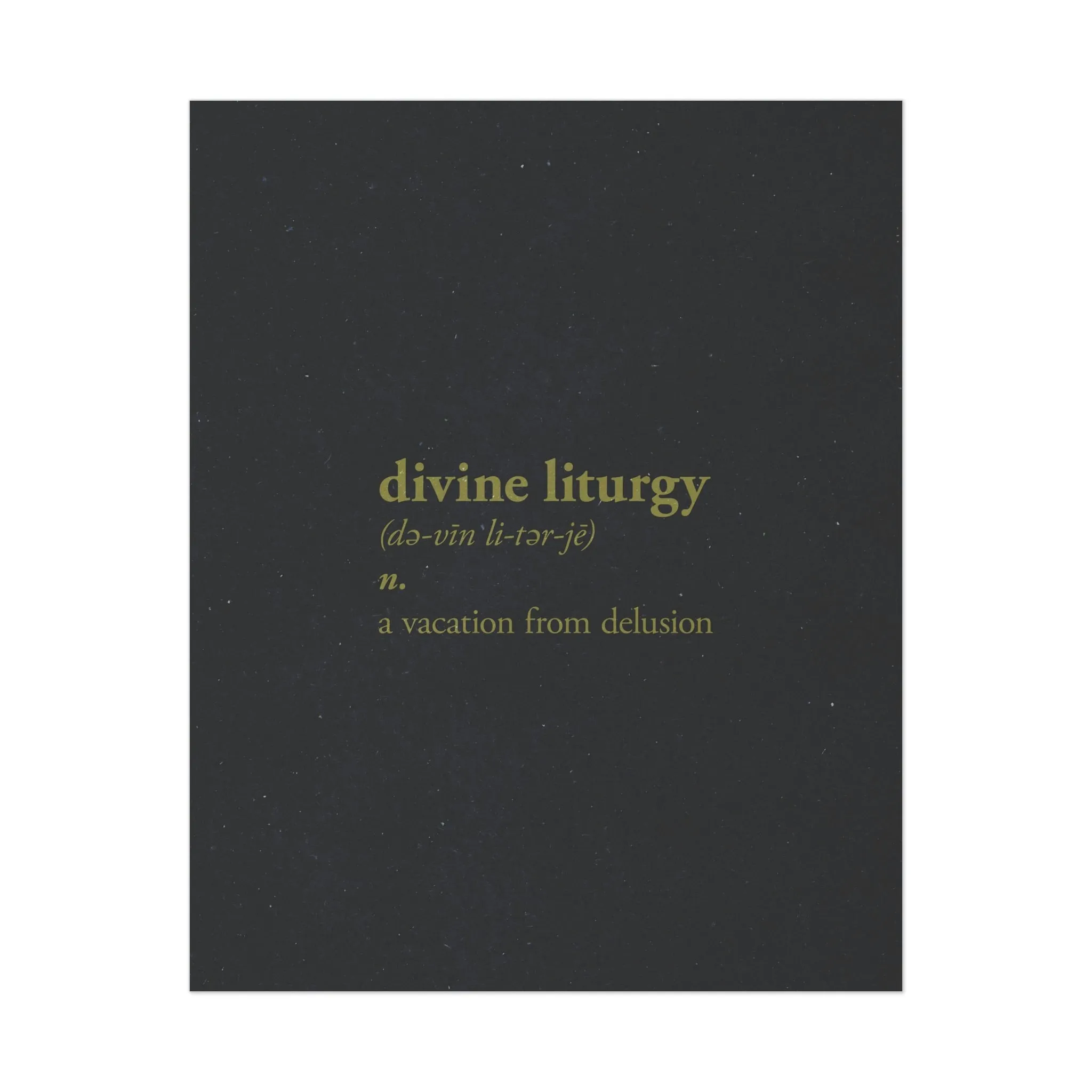 Divine Liturgy Definition No. 1 | Orthodox Christian Art Poster