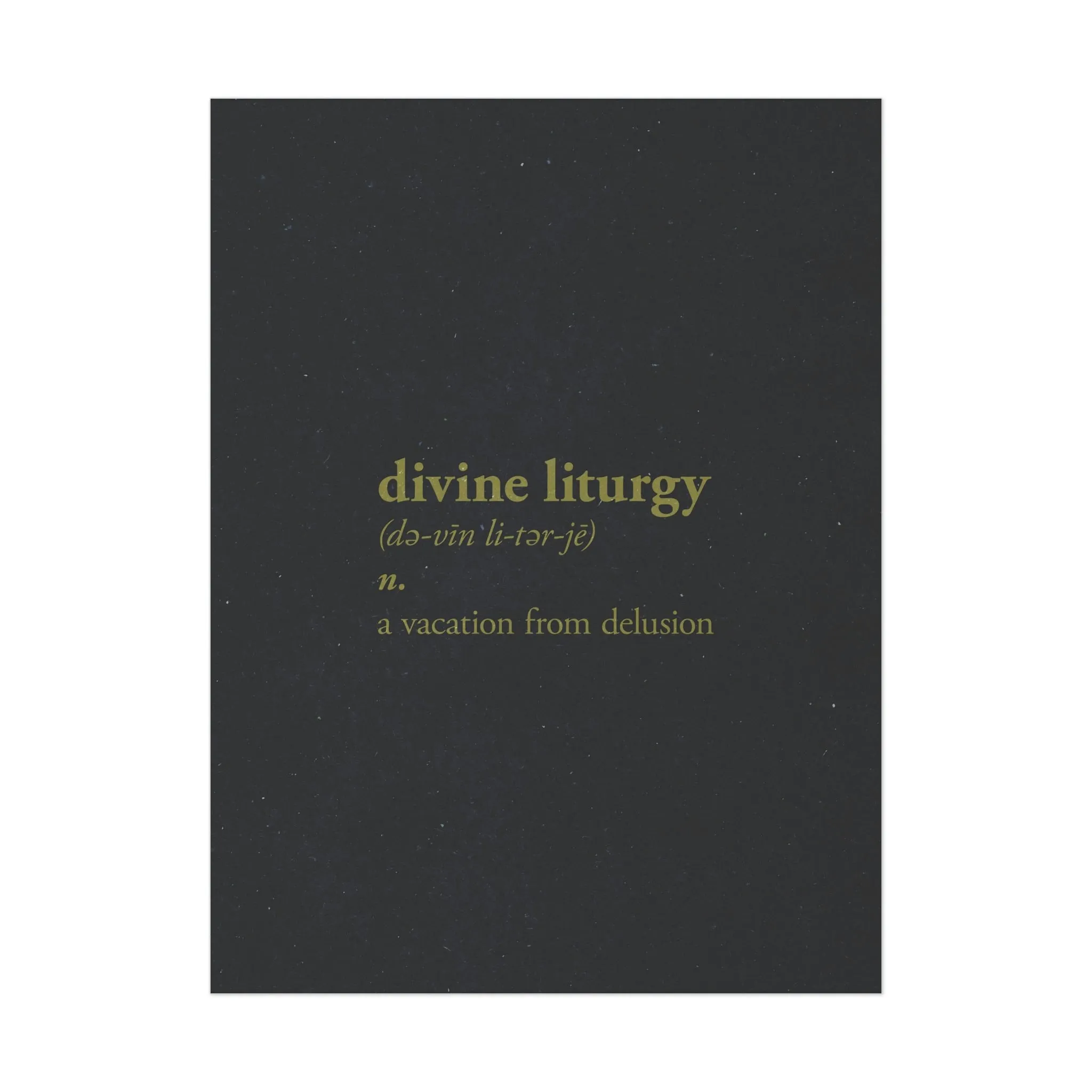 Divine Liturgy Definition No. 1 | Orthodox Christian Art Poster