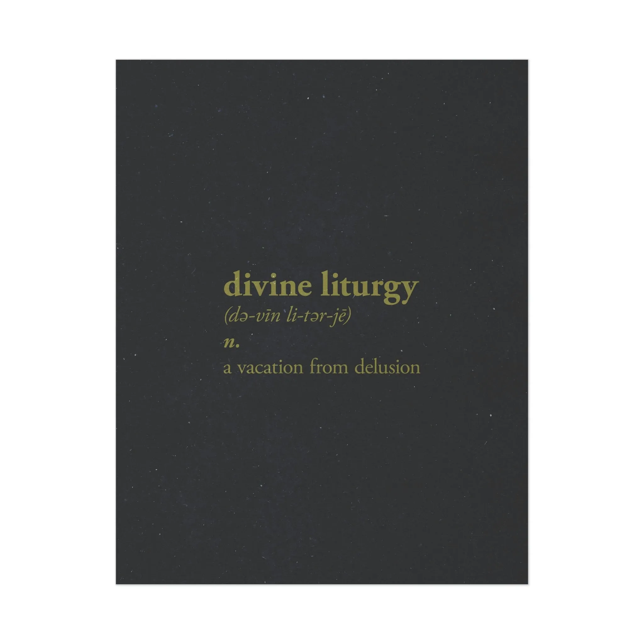Divine Liturgy Definition No. 1 | Orthodox Christian Art Poster