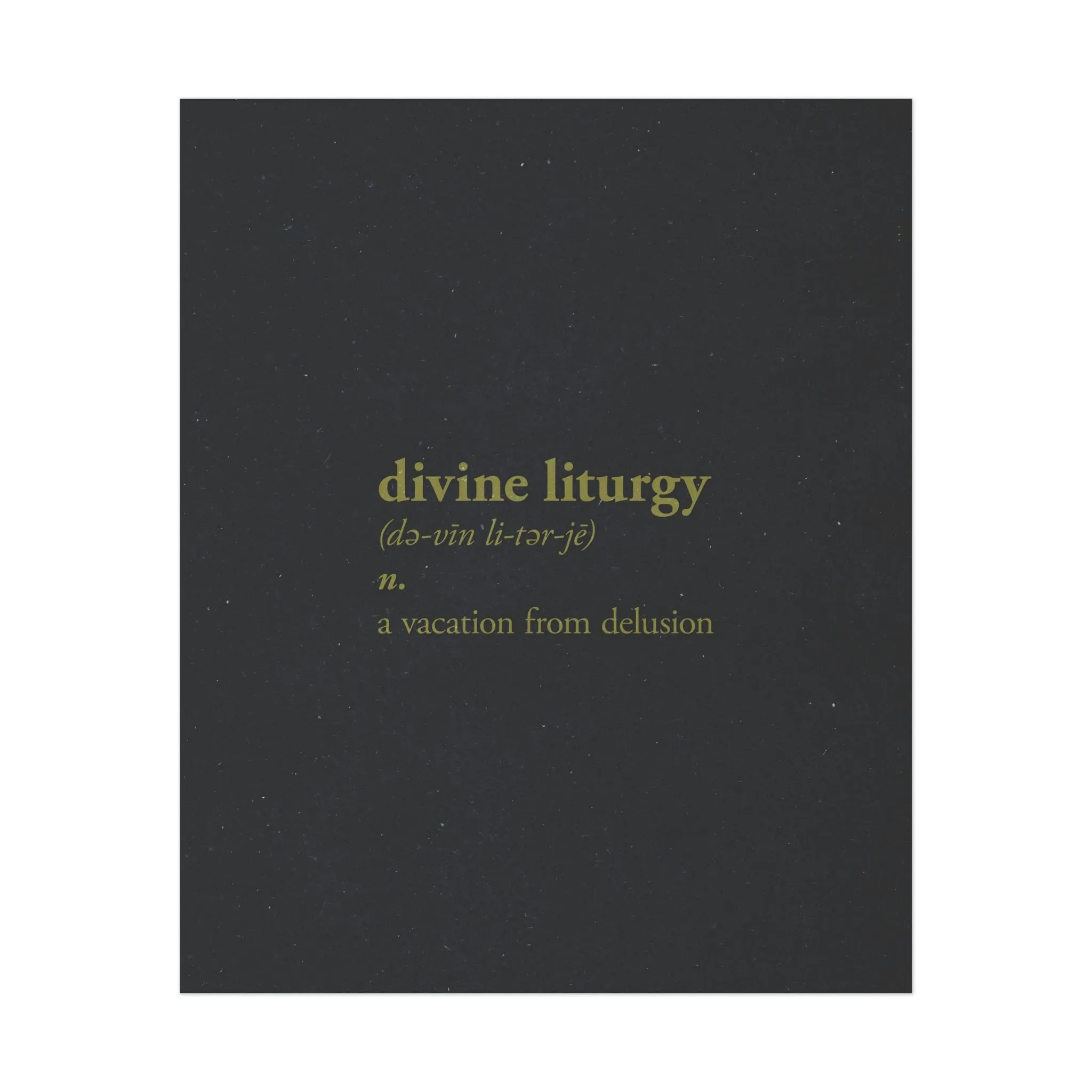 Divine Liturgy Definition No. 1 | Orthodox Christian Art Poster
