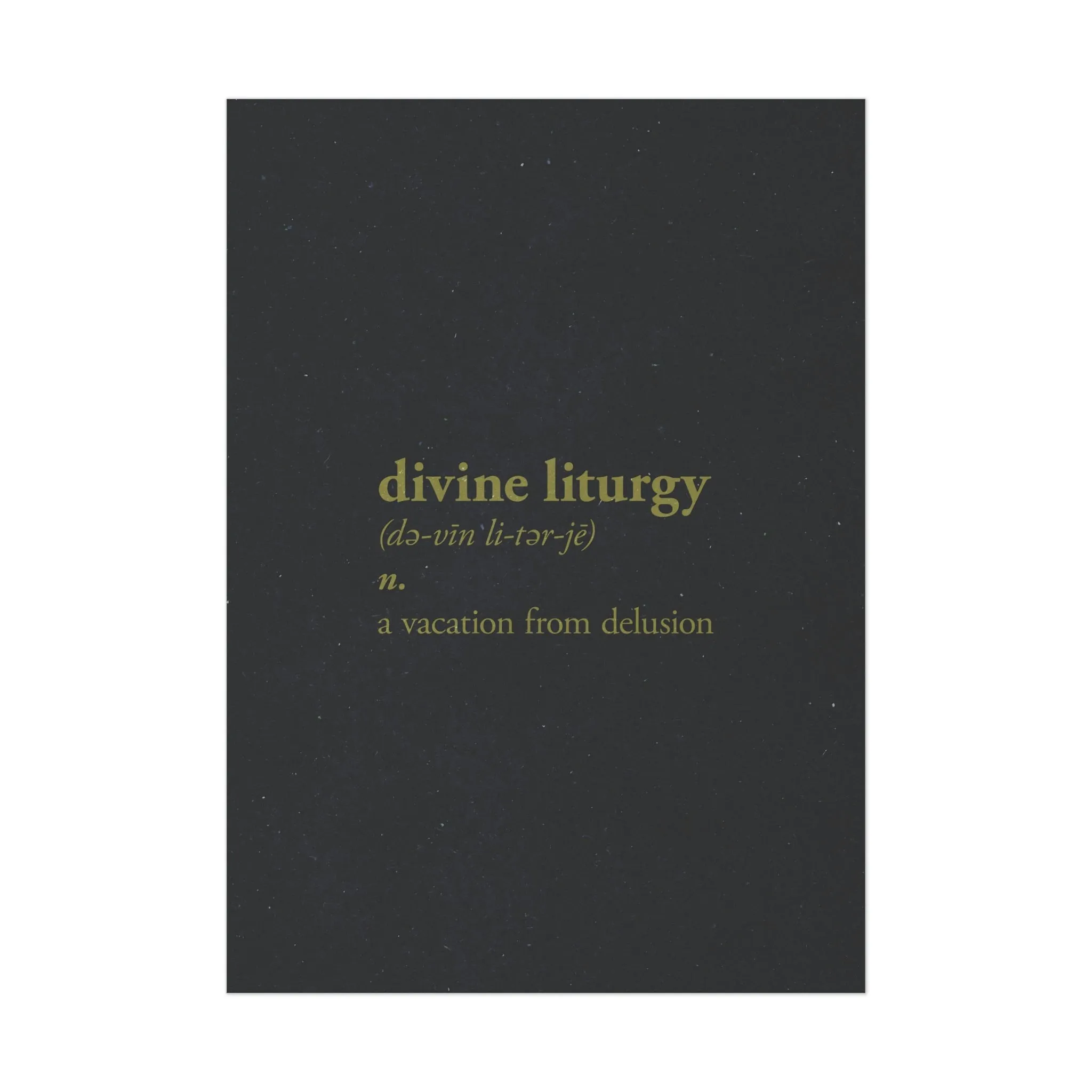Divine Liturgy Definition No. 1 | Orthodox Christian Art Poster