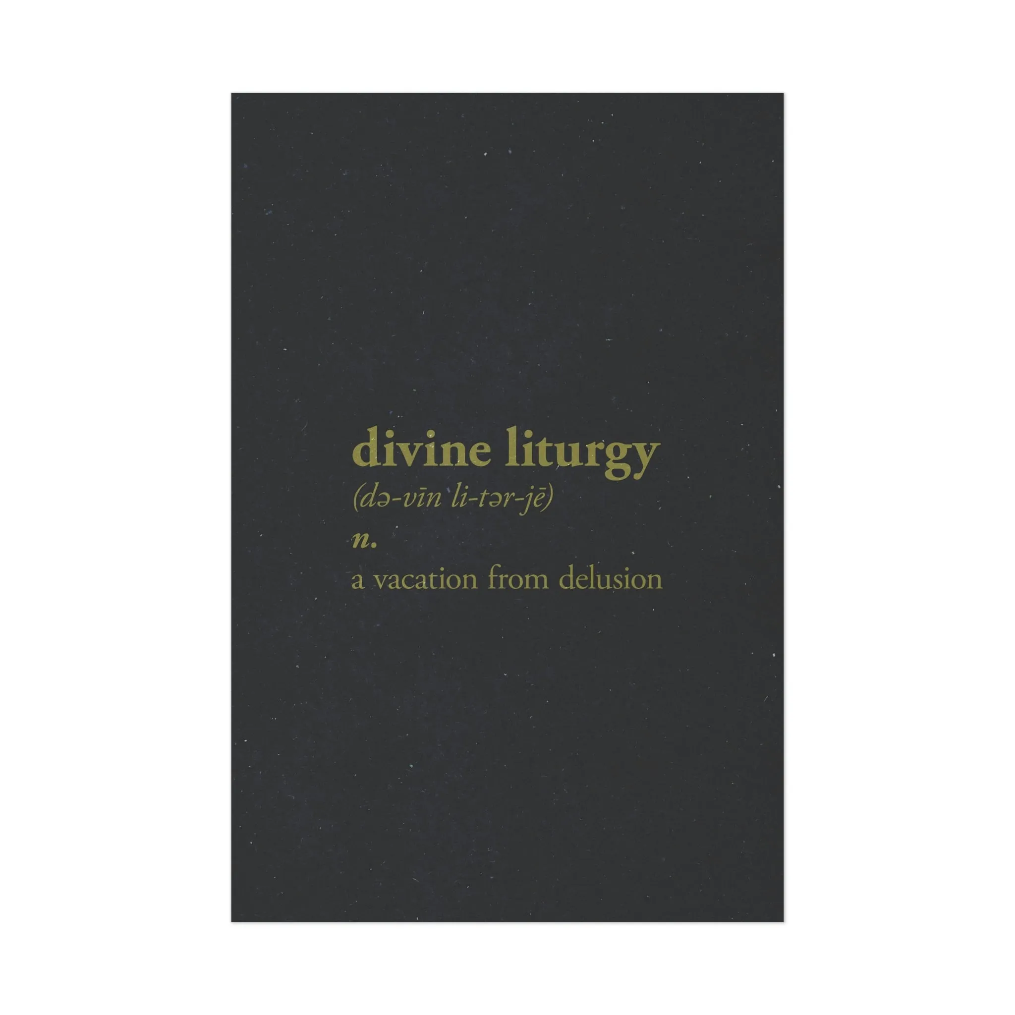 Divine Liturgy Definition No. 1 | Orthodox Christian Art Poster