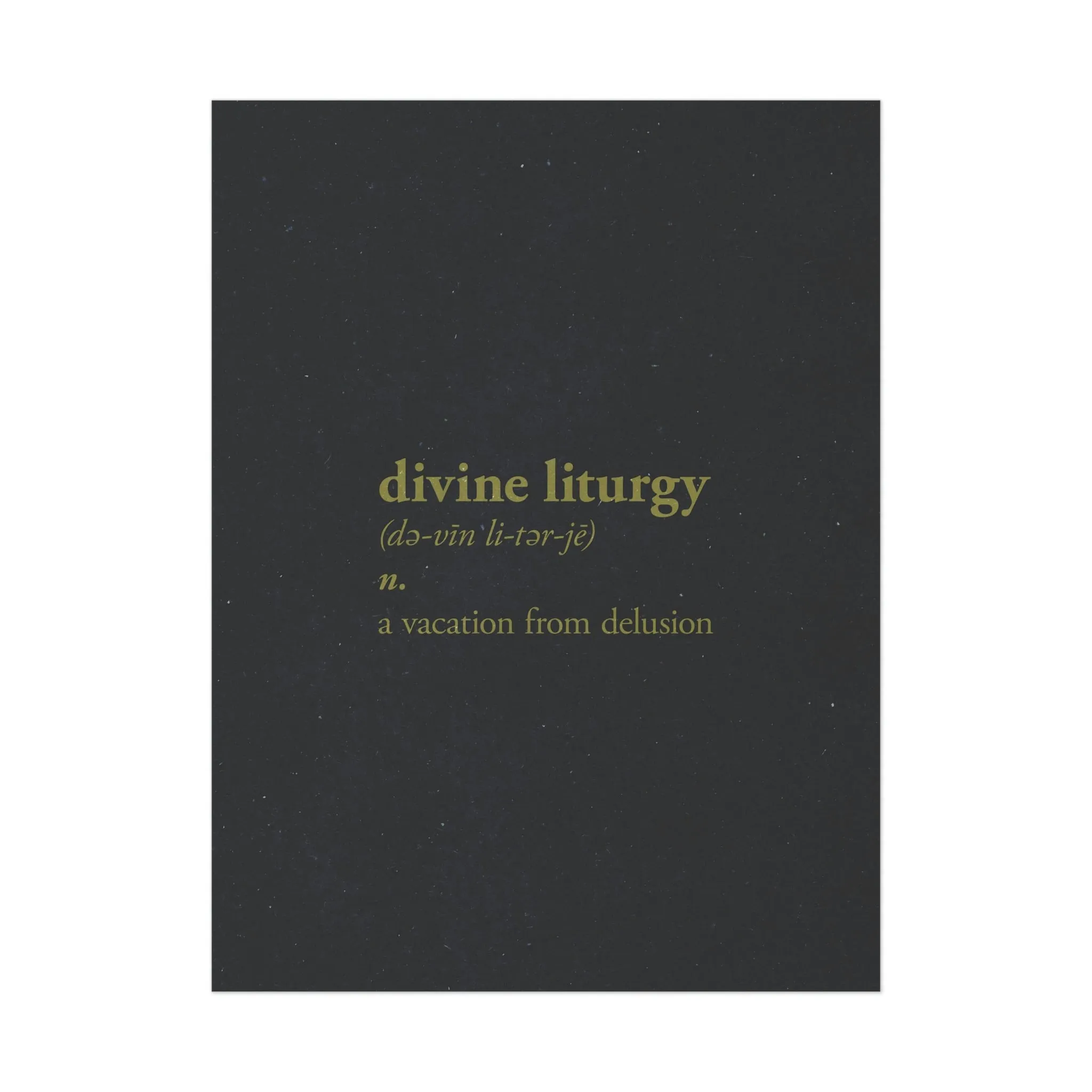 Divine Liturgy Definition No. 1 | Orthodox Christian Art Poster