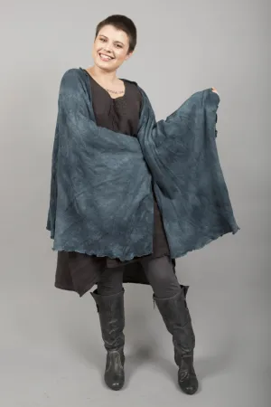 Drape Art Wrap Hand Dyed- Marine Blue Shades, size O/S